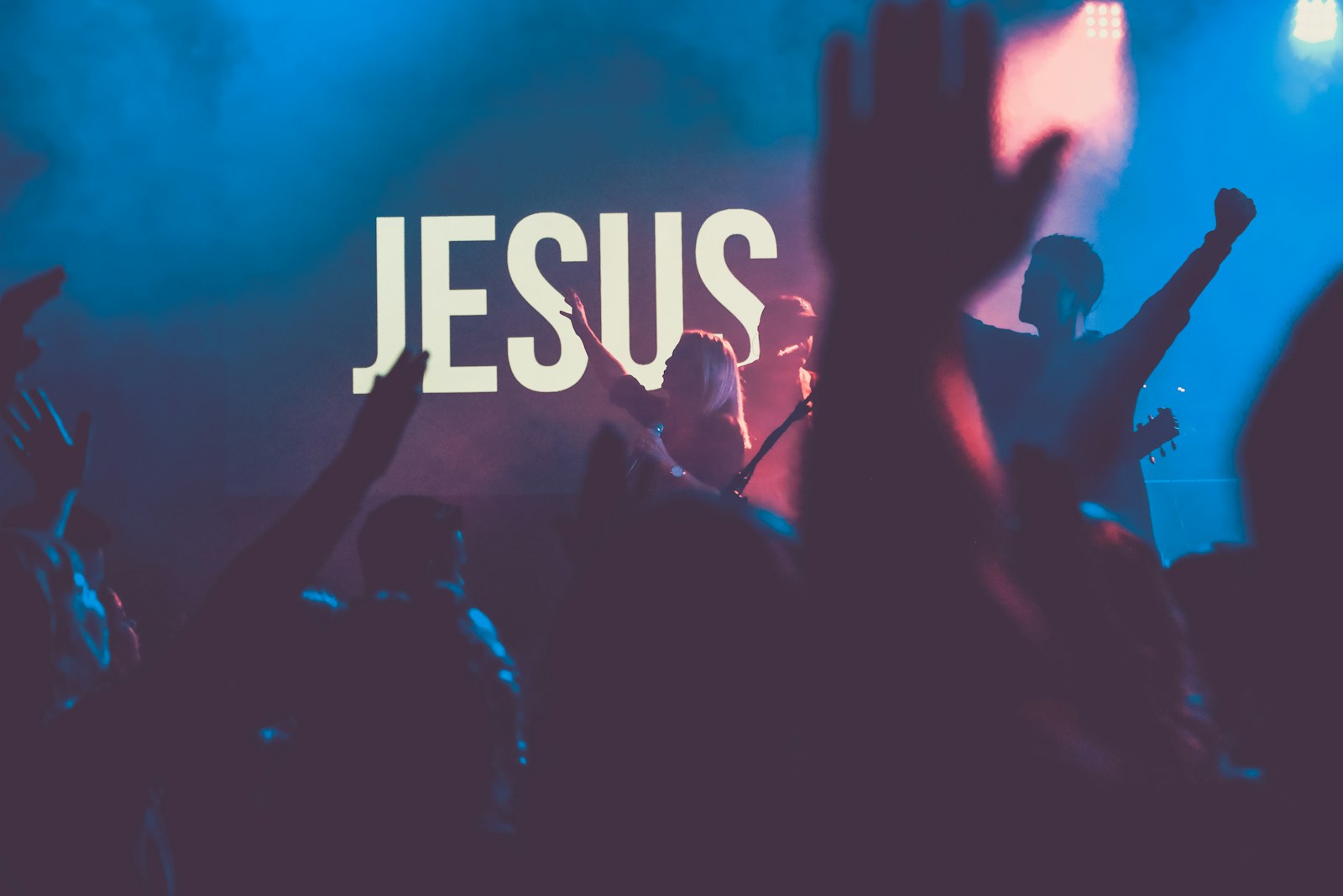 Live worship band performing on stage during Jesus at the Center